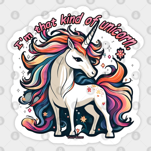 That kind of unicorn Sticker by Vixen Games